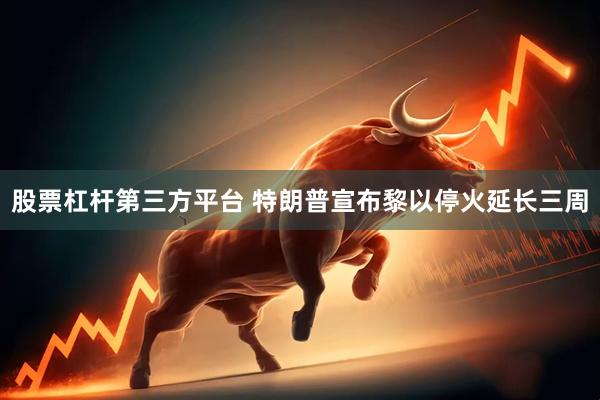 股票杠杆第三方平台 特朗普宣布黎以停火延长三周